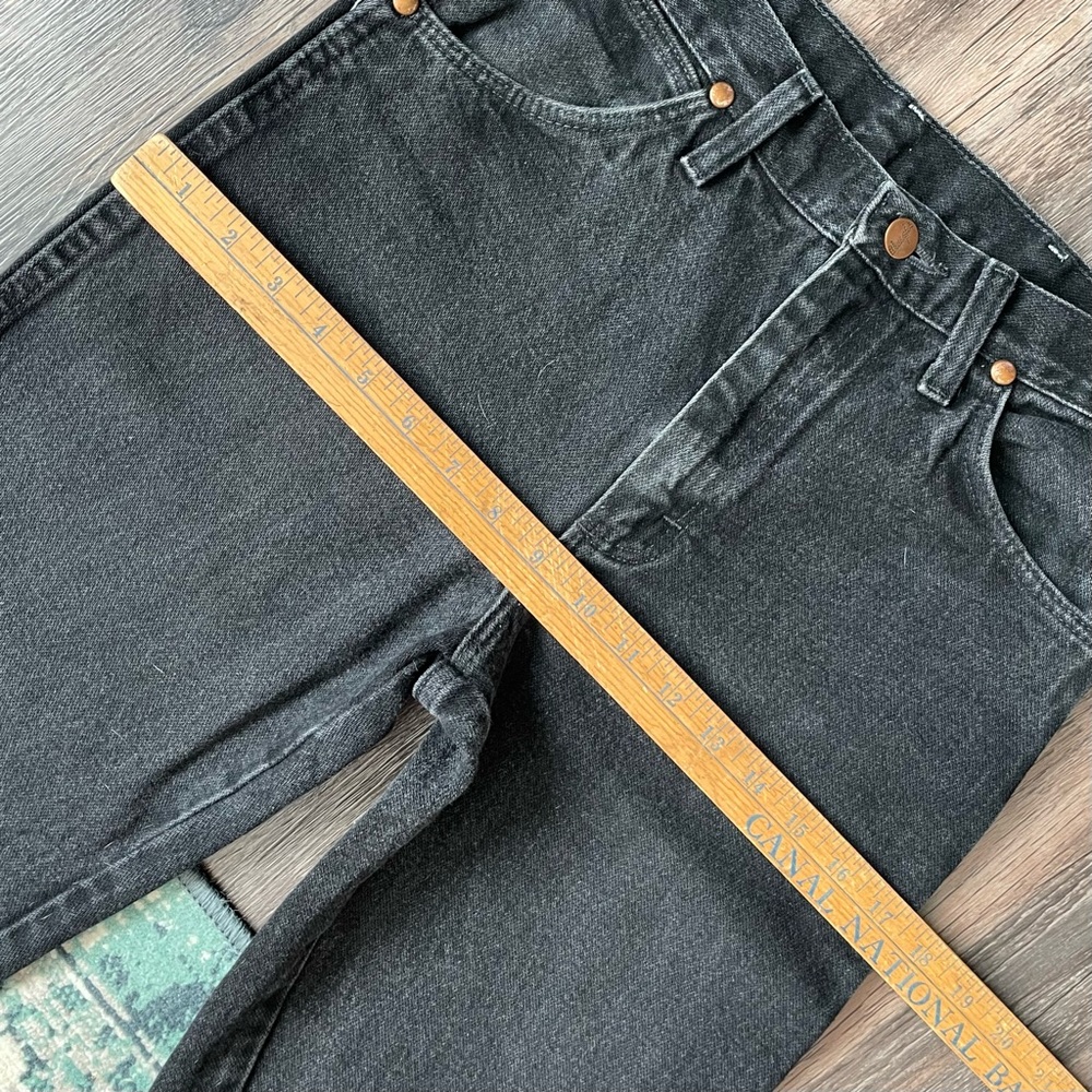 Vintage Wrangler Black Jeans Denim Pants Sz 29 x 30 Retro Cowboy Western - Picture 10 of 14